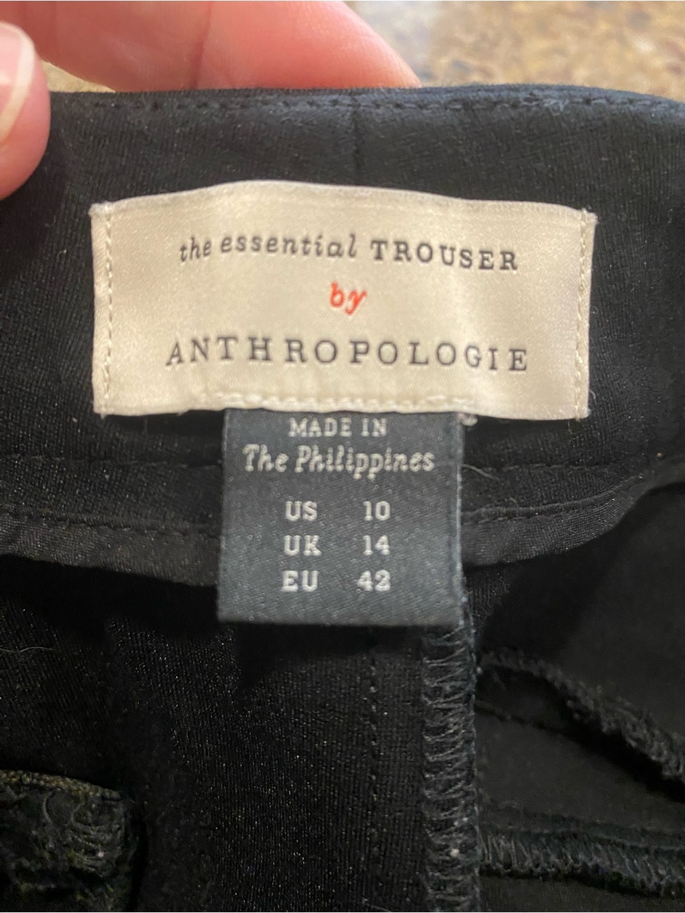 Anthropologie Black Essential Trouser - Women’s Straight-Leg Pants
